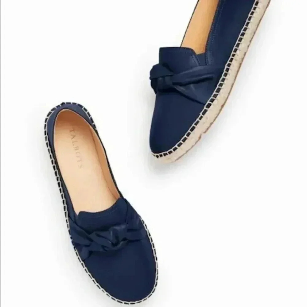 Talbots IZZY KNOT NAPPA ESPADRILLES Size 6.5